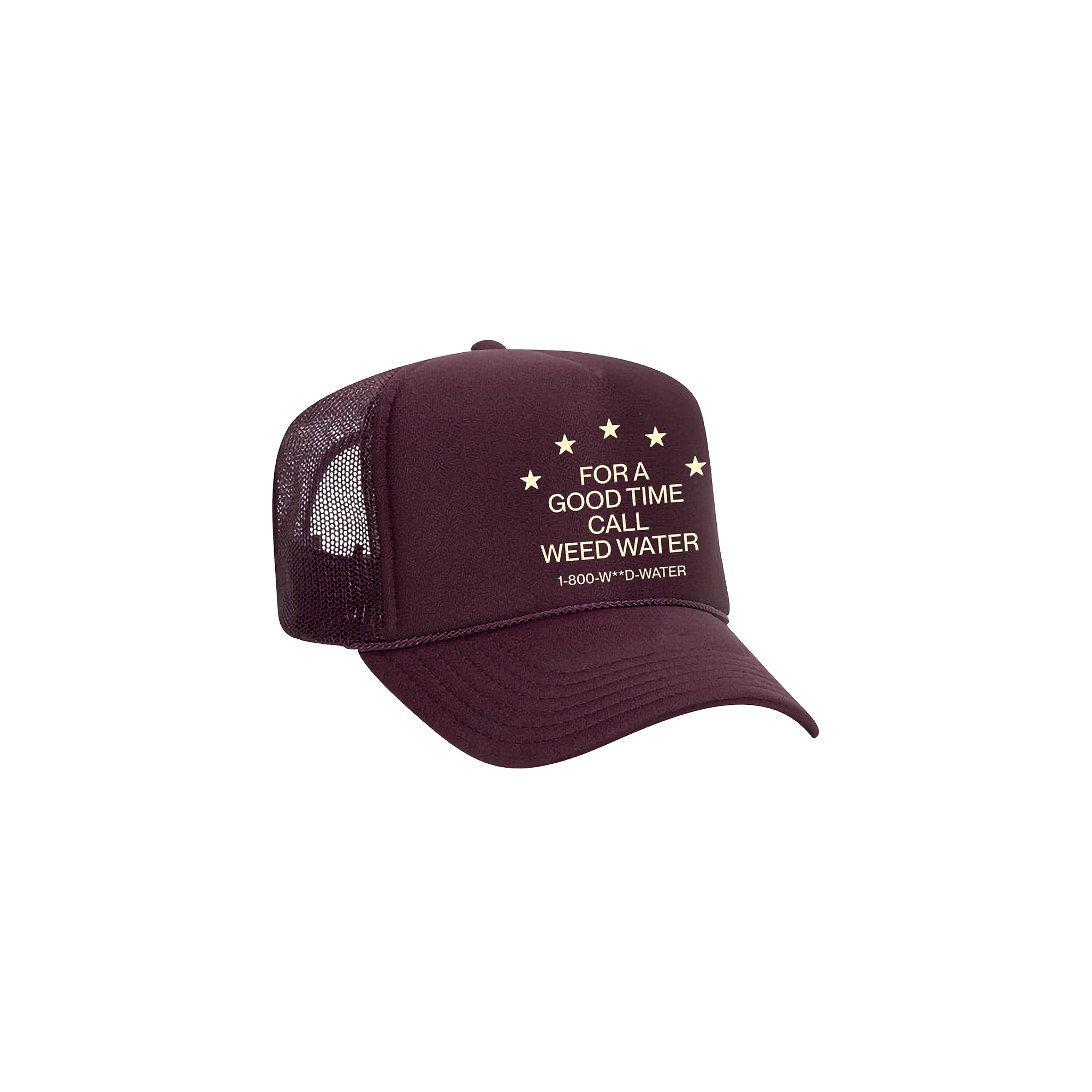 Maroon Motel Weed Water Foam Trucker