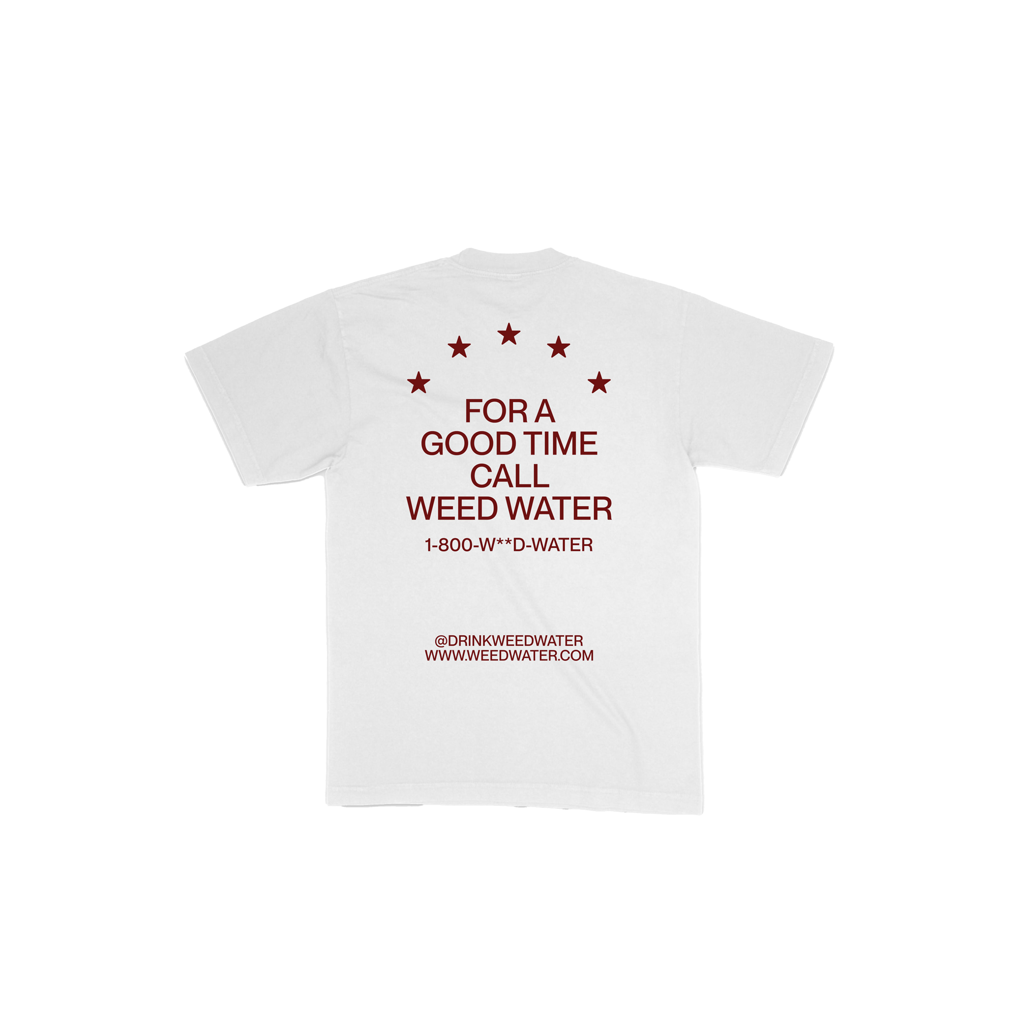 Motel Weed Water Shirt Maroon