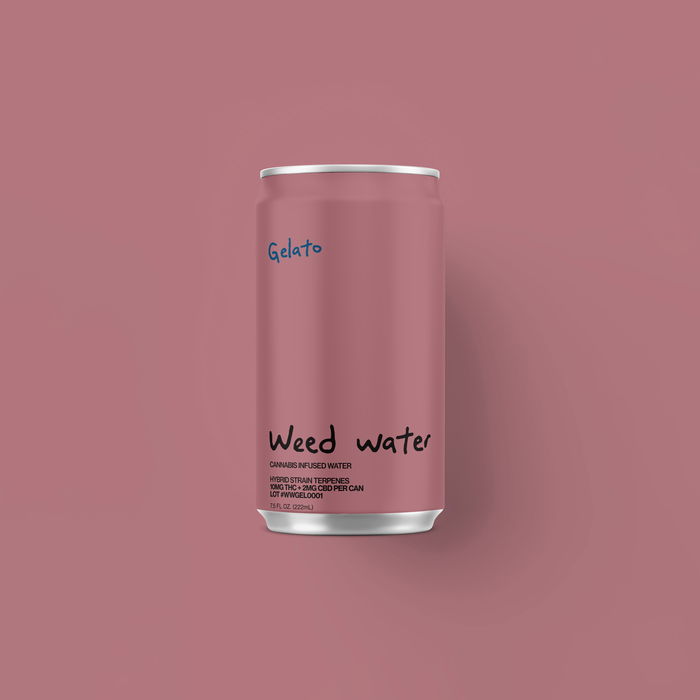 Gelato Weed Water THC canned beverage - Weed Water