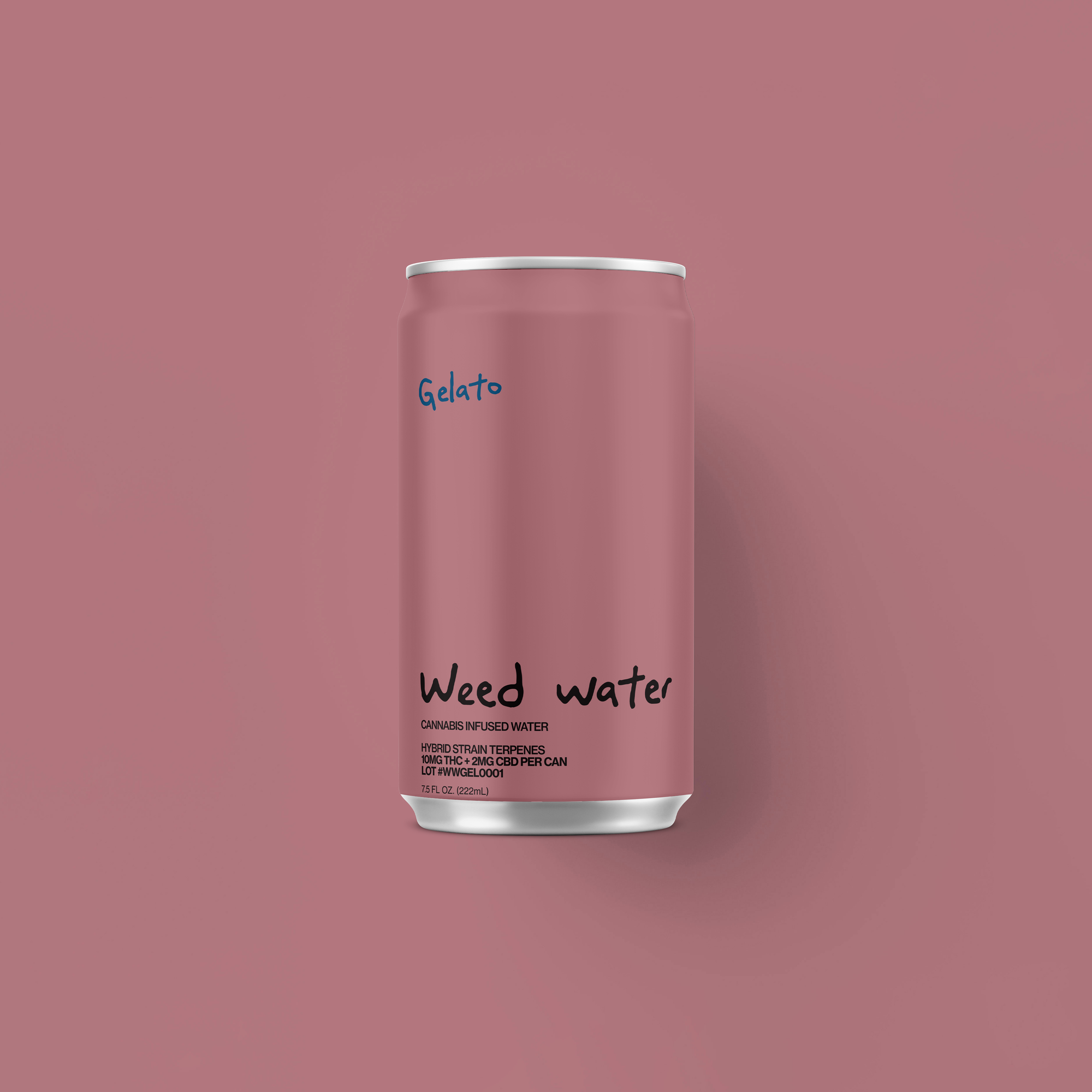 Gelato Weed Water THC canned beverage - Weed Water